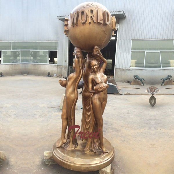 The world is yours bronze casting statues outdoor