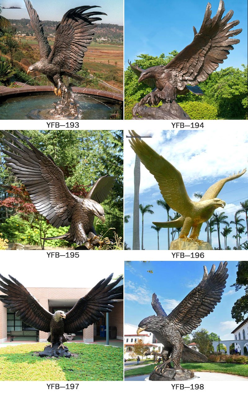 Bronze eagle statues designs outdoor