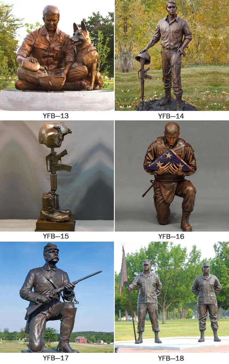 Bronze military garden statues for sale