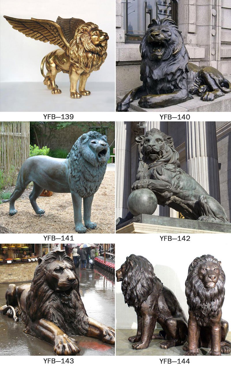 Life size bronze lion statue outdoor house designs