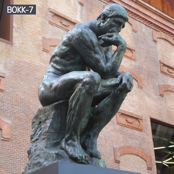 Rodin the thinker thinking man replica bronze sculpture outdoor