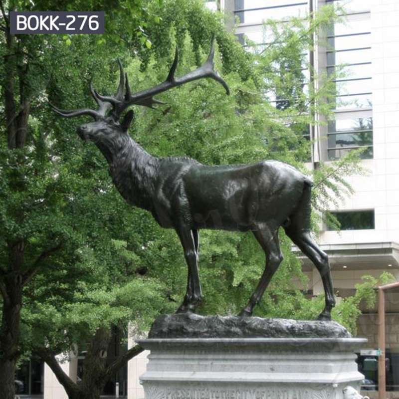 Outdoor Casting Life Size Bronze Elk Statue for Sale