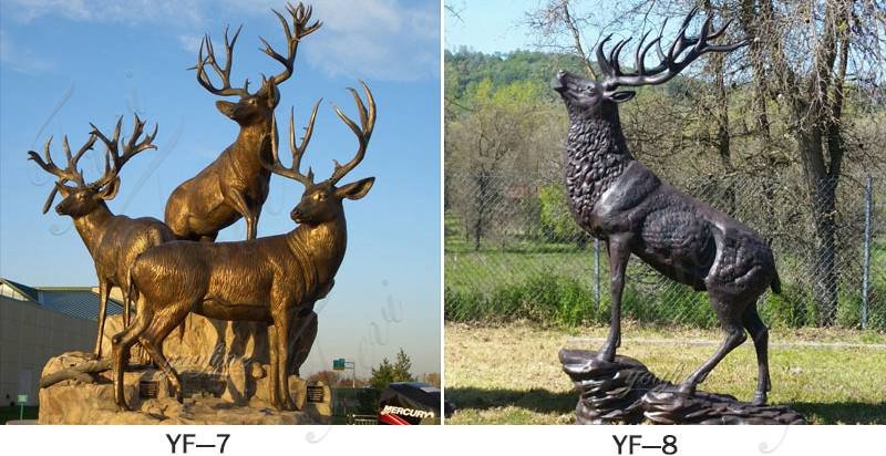 Outdoor Life Size Bronze Elk Statue for Sale BOKK-276 - 副本