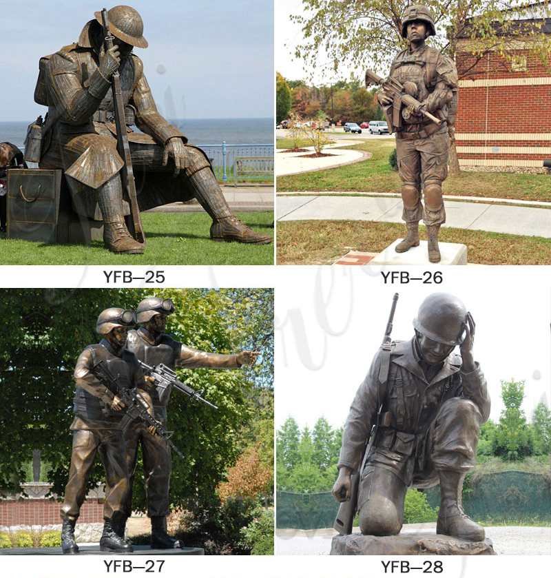 Large Bronze Soldier statue Outdoor Decor for Sale BOKK-194