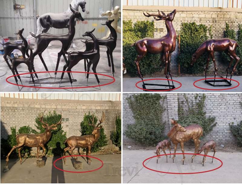 Outdoor Casting Life Size Bronze Elk Statue