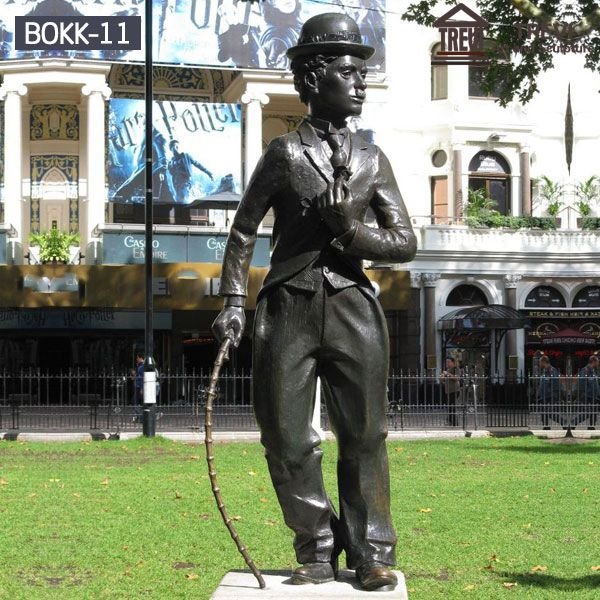 Life Size Bronze Charlie Chaplin Statue Custom Replica for Sale BOKK-11