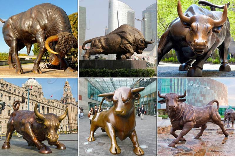 Huge Bronze Bull Statue Square Decoration for Sale BOKK-949