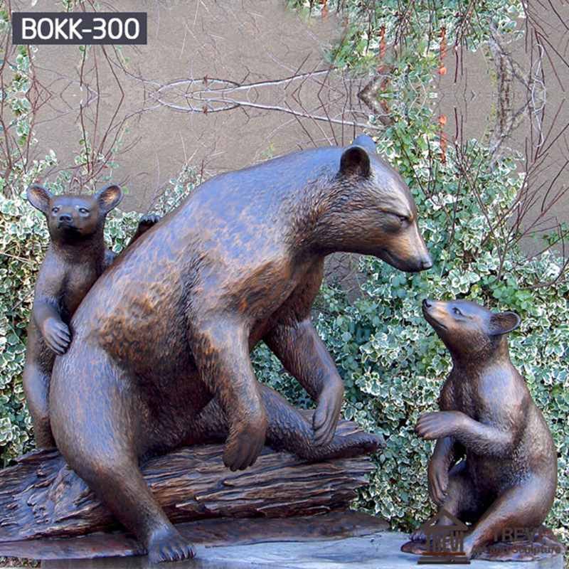 Bronze Bear Family Statue Garden Decoration for Sale