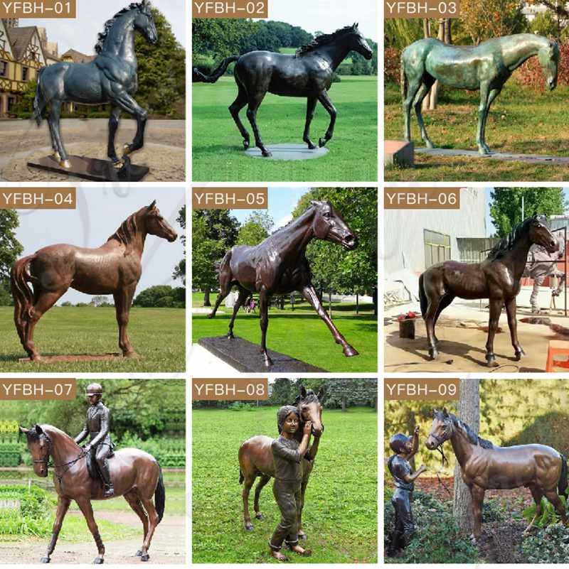 Giant Bronze Horse Statue Square Decoration for Sale BOKK-949