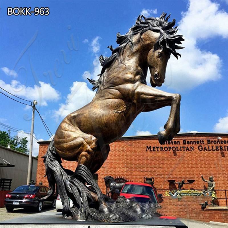 Giant Bronze Horse Statue Square Decoration for