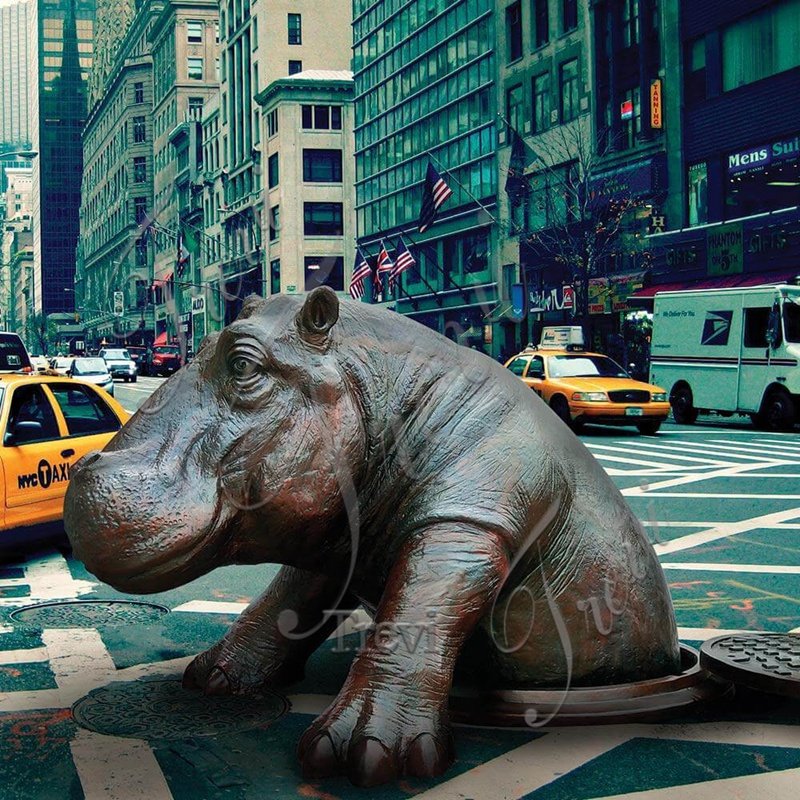 Bronze Hippo Sculpture-Trevi Sculpture