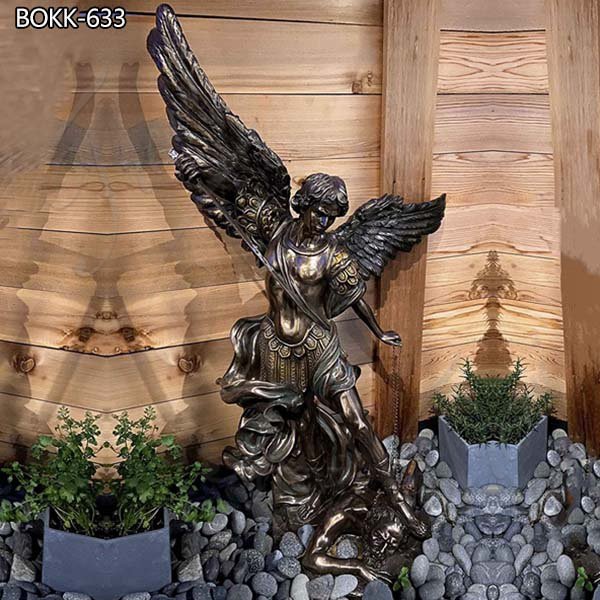 Bronze Saint Michael Defeating Demon Sculpture for Sale BOKK-633