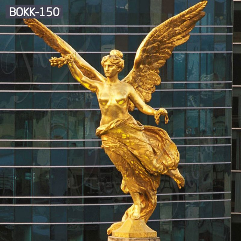 Gold Bronze Peace Angel Statue Outdoor Decor for Sale BOKK-150 2