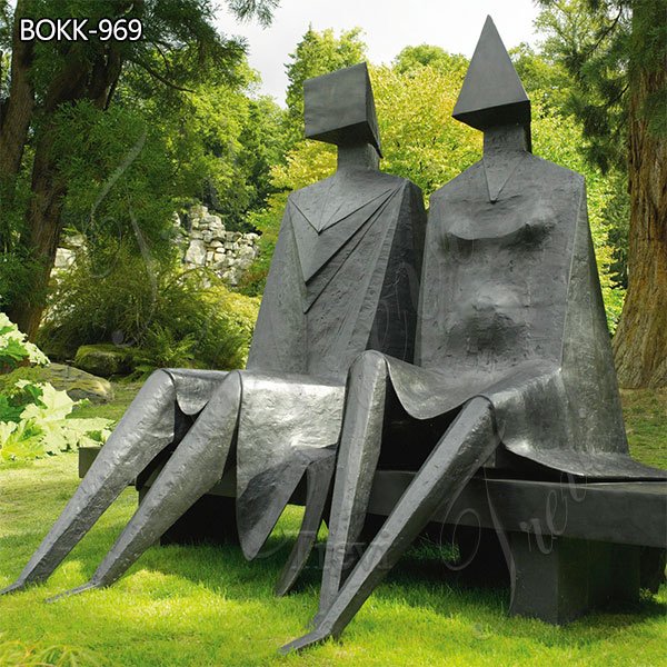 Famous Abstract Bronze Sitting Couple Sculpture Replica Best Online BOKK-969
