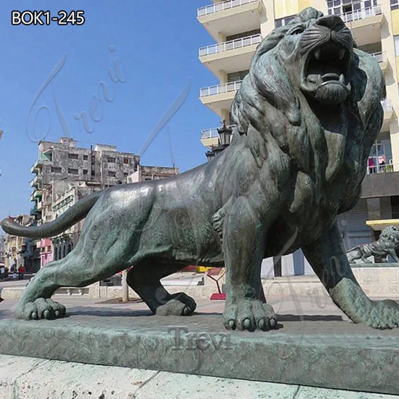 life size bronze lion statue -Trevi Sculpture