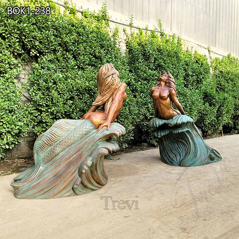 Life Size Bronze Mermaid Statue for Pool Supplier BOK1-238