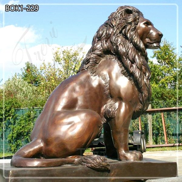 Antique Bronze Lion Statue Outdoor Decor for Sale BOK1-229