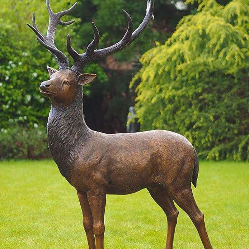 bronze deer statue（4）