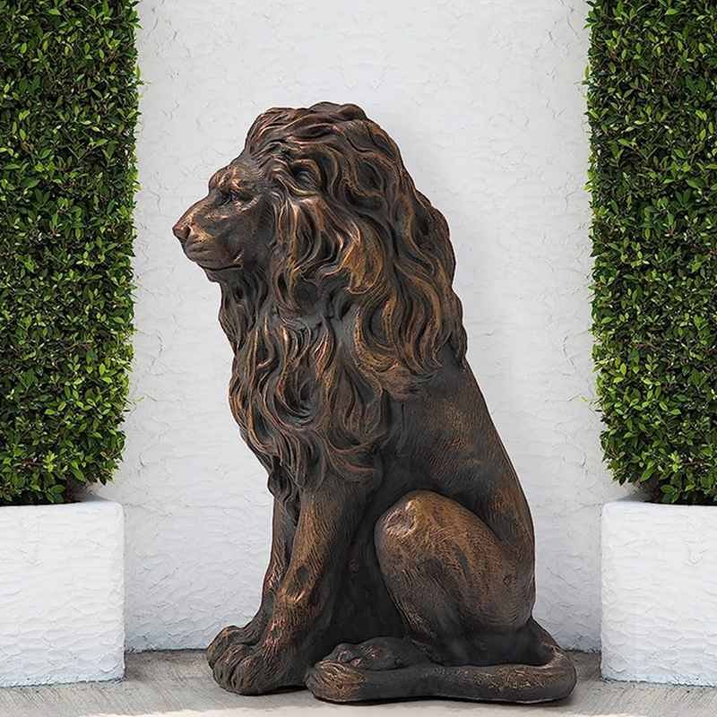 bronze lion sculpture