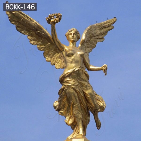 Golden Life Size Bronze Angel of Independence Statue for Sale