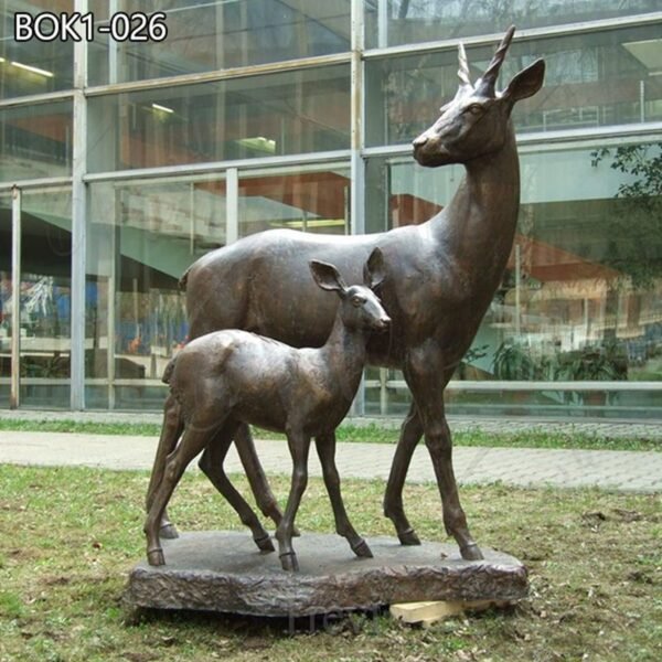 Outdoor Life Size Bronze Deer Statue for Sale