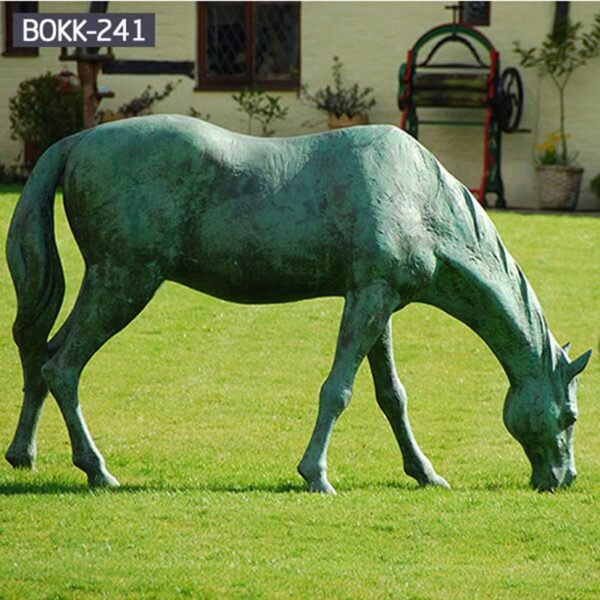 Large Outdoor Grazing Bronze Horse Statue for Sale