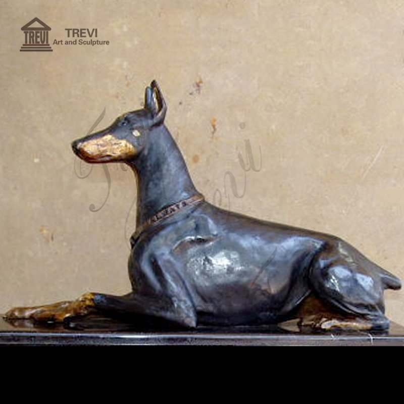 Large Custom Bronze Doberman Statue for Home Decor (2)